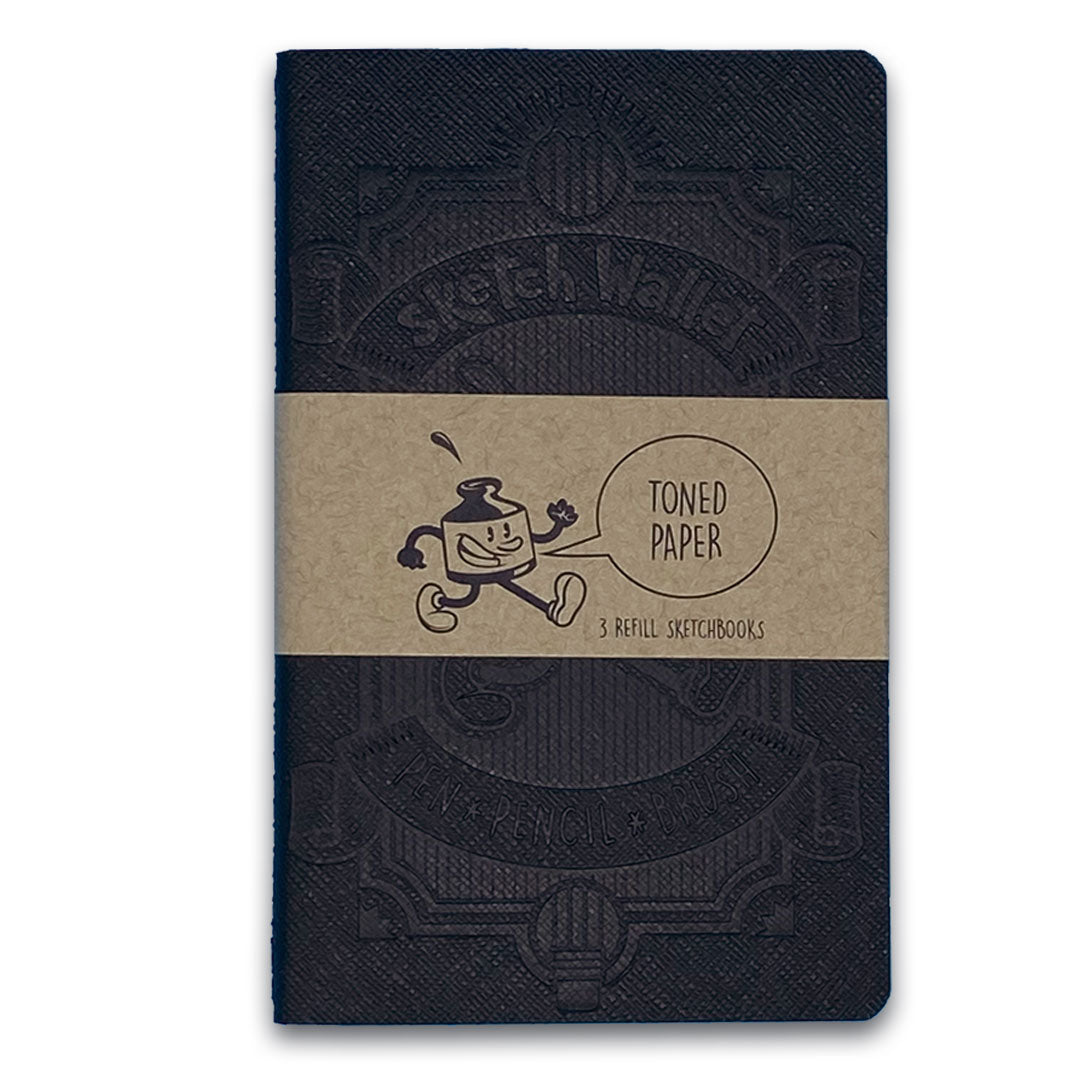 Large Toned Tan Paper Sketchbooks - 3 Pack – Sketch Wallet