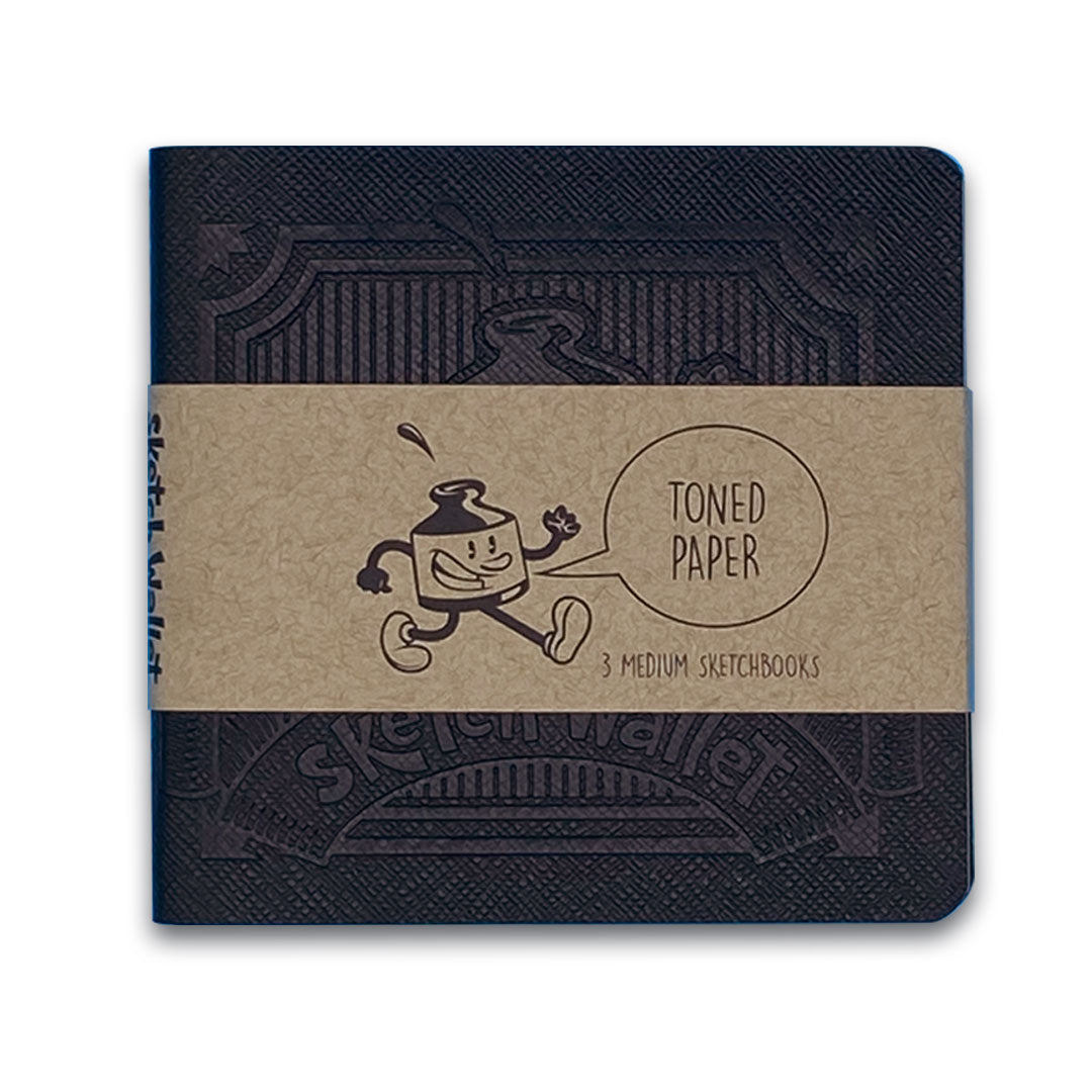 Medium Toned Tan Paper Sketchbooks - 3 Pack – Sketch Wallet