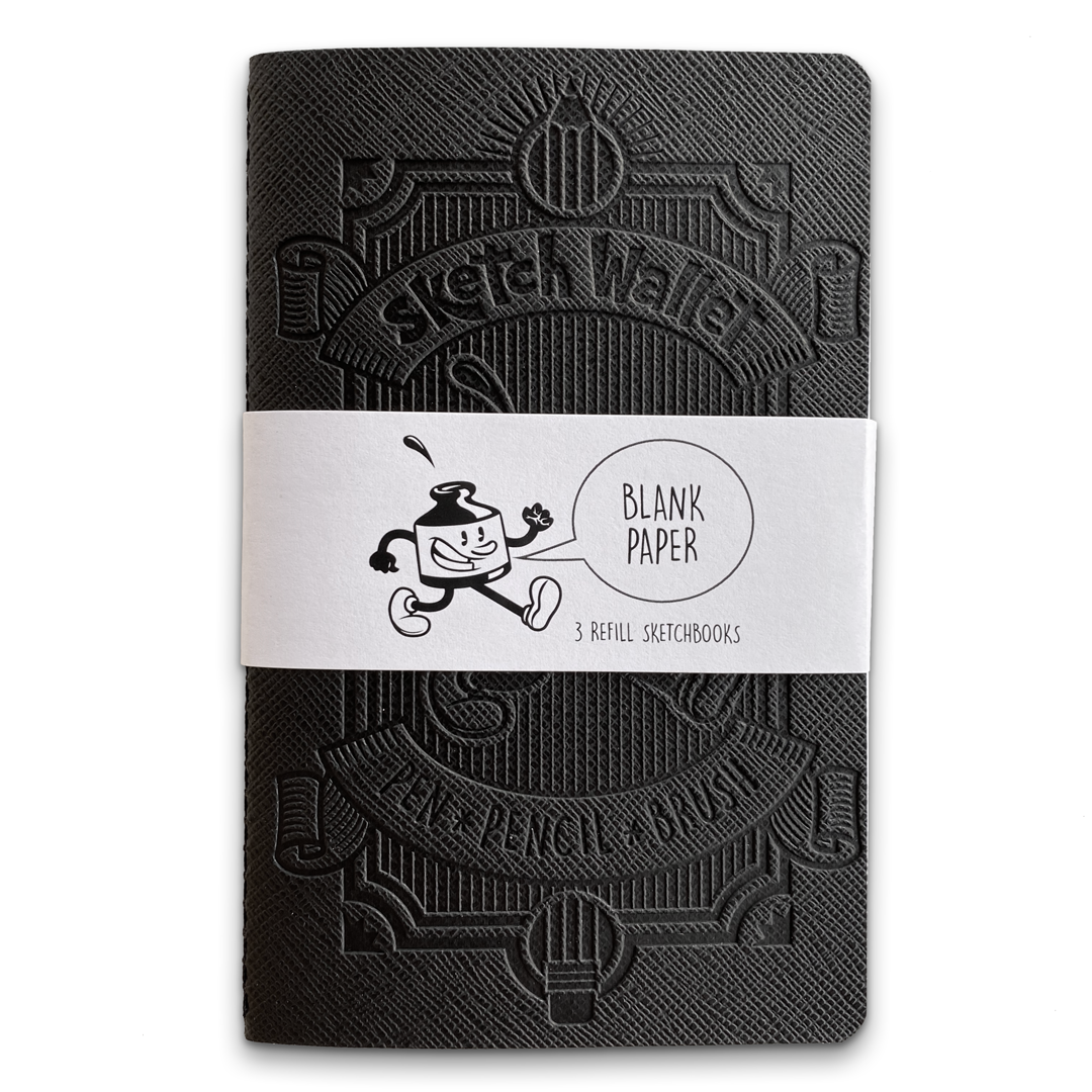Paper Pep Artists' Black Pocket Sketch Book Plain