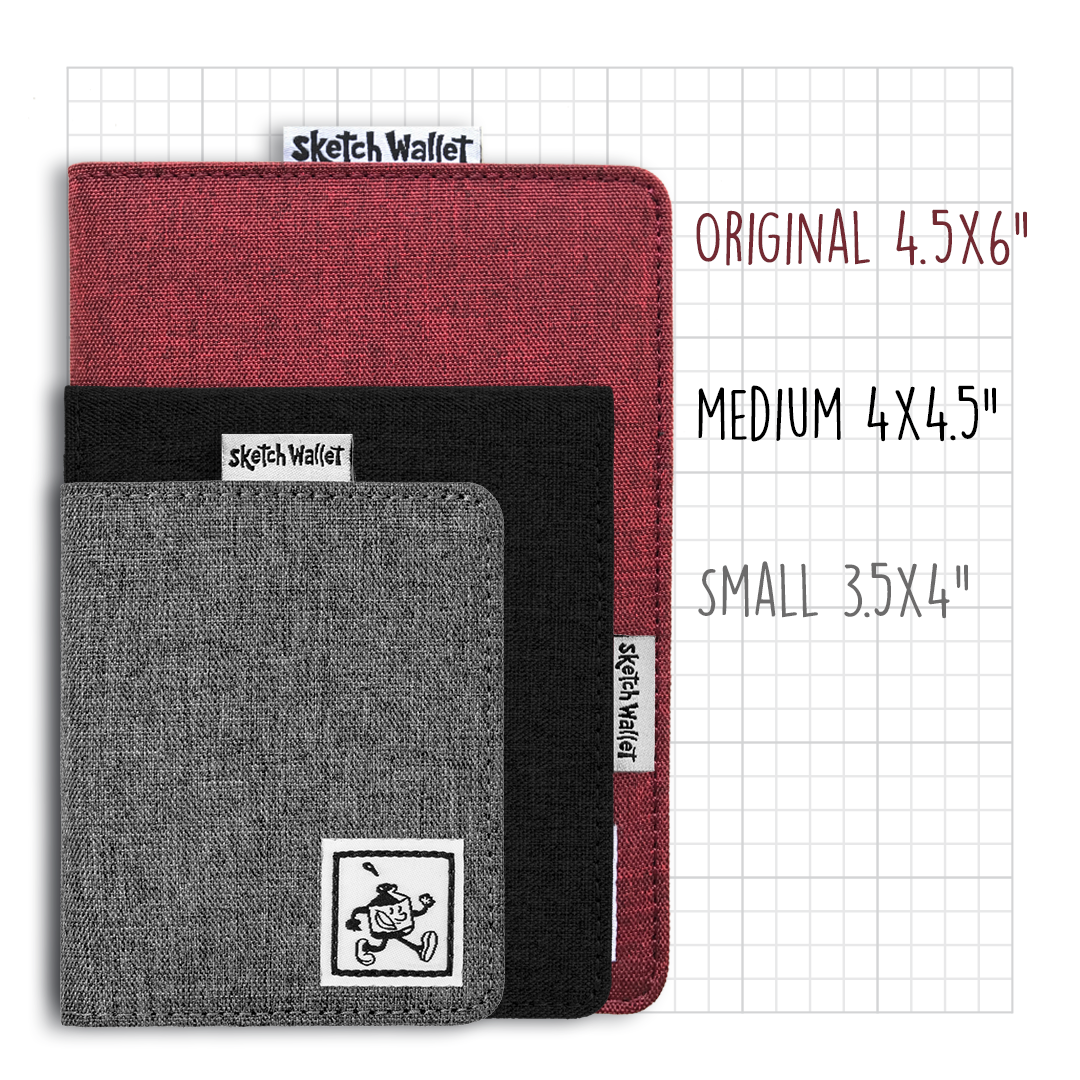Sketch Wallet Canvas Large Red