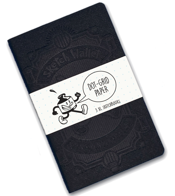 XL Dot Grid Paper Sketchbooks - 3 Pack – Sketch Wallet